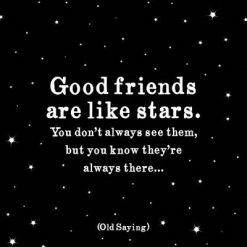 Mooch..... Greetings Cards Quotable Greetings Card - Good Friends Are Like Stars