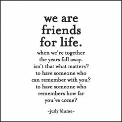 Mooch..... Quotable Greetings Card - We Are Friends For Life...