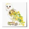 Mooch..... Greetings Cards Lola Design Greetings Card - Barn Owl With Yellow Flowers