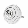 Mooch..... Ceramic Drawer Knob - White With Silver Stripes New Arrivals