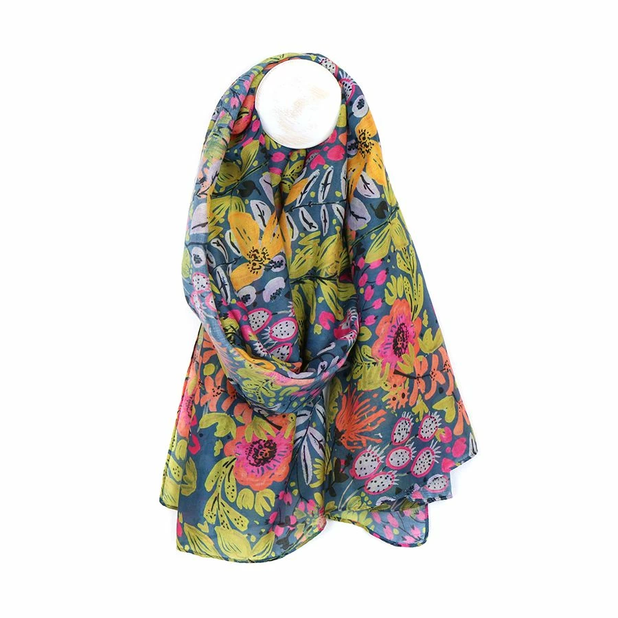 Mooch-andover Peace Of Mind Recycled Garden Print Scarf New Arrivals Mooch-andover Peace Of Mind Recycled Garden Print Scarf New Arrivals