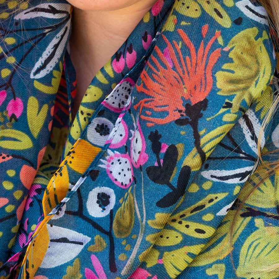 Mooch-andover Peace Of Mind Recycled Garden Print Scarf New Arrivals Mooch-andover Peace Of Mind Recycled Garden Print Scarf New Arrivals