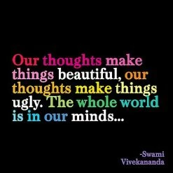 Mooch..... Quotable Greetings Card - Our Thoughts Make Things Beautiful...