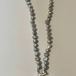 Mooch..... Jewellery Freshwater Pearls Star Charm Necklace - Grey