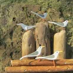 Mooch..... Shoeless Joe Gulls On Lookout Driftwood Ornament