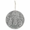 Mooch..... Moongazing Hares Plaque - Silver