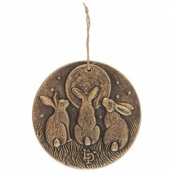 Mooch..... Moongazing Hares Plaque - Bronze