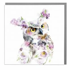 Mooch..... Lola Design Greetings Card - Great Horned Owl Greetings Cards