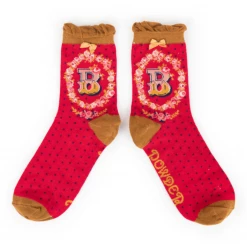 Mooch-andover Powder Monogram Socks B