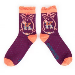 Mooch-andover Powder Monogram Socks K