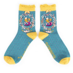 Mooch-andover Powder Monogram Socks S