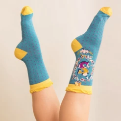 Mooch-andover Powder Monogram Socks S