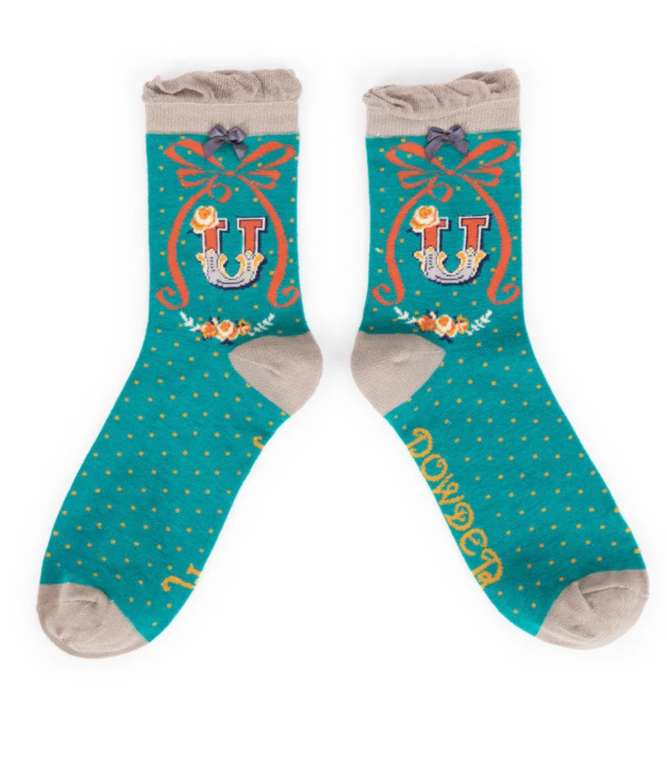 Mooch-andover Powder Monogram Socks U Mooch-andover Powder Monogram Socks U
