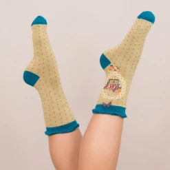 Mooch-andover Powder Monogram Socks W