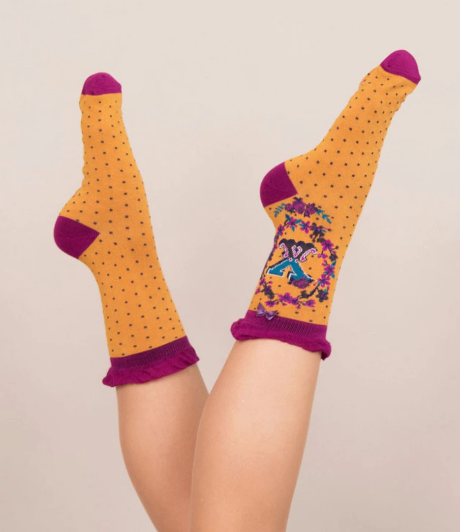 Mooch-andover Powder Monogram Socks X Mooch-andover Powder Monogram Socks X