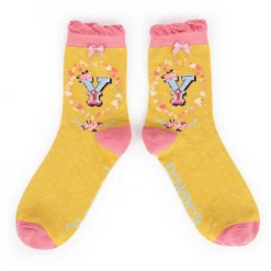 Mooch..... Powder Monogram Socks Y