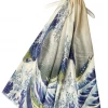 Mooch-andover Hokusai's Great Wave Silk Scarf Scarves, Gloves & Headbands