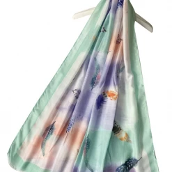 Mooch-andover Patterned Feather Print Scarf