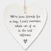 Mooch-andover East Of India Porcelain Hanging Heart - We've Been Friends So Long.....