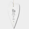Mooch-andover East Of India Porcelain Long Hanging Heart - Always Remember You Are Loved..... East Of India Gifts
