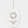 Mooch-andover East Of India Porcelain Oval Message Hanger - "You Are Gorgeous...." East Of India Gifts