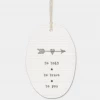 Mooch-andover East Of India Gifts East Of India Porcelain Oval Message Hanger - "Be Bold..."