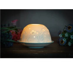 Mooch-andover Garden Light-Glow Bell Flowers And Ladybird Tealight Candle Holder
