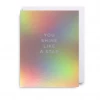 Mooch..... Greetings Cards Greetings Card - Lagom Mini Card- You Shine Like A Star