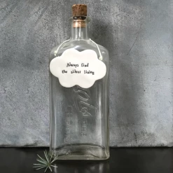 Mooch-andover East Of India Porcelain Hanging Cloud - "Always Find The Silver Lining" New Arrivals