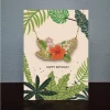 Mooch..... Greetings Card & Wooden Necklace - Flower 1 Mooch..... Greetings Card & Wooden Necklace - Flower