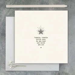 Mooch..... New Arrivals East Of India "Twinkle Twinkle Little Star...." Greetings Card