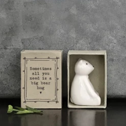 Mooch..... New Arrivals East Of India Matchbox Animal - "Sometimes All You Need Is A Bear Hug"