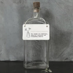 Mooch-andover East Of India Porcelain Hanging Sign -"Our Laughs Are Limitless....." Home Furnishings And Gifts