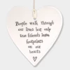 Mooch-andover East Of India Gifts East Of India Porcelain Hanging Heart - People Walk Through Our Lives....