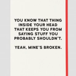 Mooch..... Greetings Card Holy Flaps ‘You Know That Thing Inside Your Head....." Greetings Cards