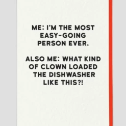 Mooch..... Greetings Card Holy Flaps ‘Me: I'm The Most Easy- Going Person Ever....."