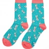 Mooch-andover Miss Sparrow Bamboo Ladies Socks - Dragonflies Turquoise