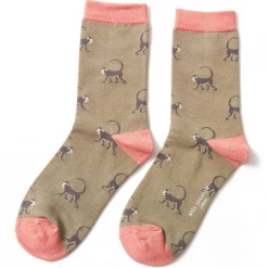 Mooch-andover Miss Sparrow Bamboo Ladies Socks - Monkey