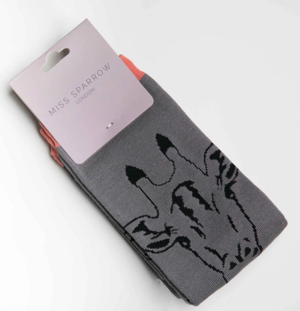 Mooch-andover Miss Sparrow Bamboo Ladies Socks - Giraffe Grey Mooch-andover Miss Sparrow Bamboo Ladies Socks - Giraffe Grey