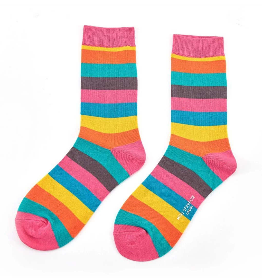 Mooch-andover Miss Sparrow Bamboo Ladies Socks - Rainbow Mooch-andover Miss Sparrow Bamboo Ladies Socks - Rainbow