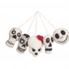Mooch..... Handmade Felt Halloween Skulls Hanging Biodegradable Decorations New Arrivals