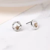 Mooch..... Peace Of Mind Silver Plated Star In Circle Earrings Gifts For Teachers