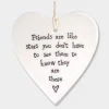 Mooch-andover East Of India Gifts East Of India Porcelain Hanging Heart - Friends Are Like Stars...