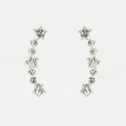 Mooch..... Sterling Silver Ear Crawler Earrings - Multi Gemset Ear Crawler Stars New Arrivals