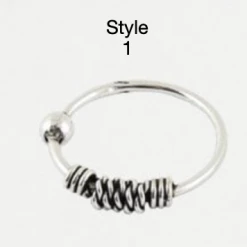 Mooch..... Jewellery Sterling Silver Nose Ring - Bali Style