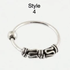 Mooch..... Jewellery Sterling Silver Nose Ring - Bali Style