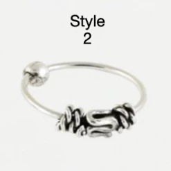 Mooch..... Sterling Silver Nose Ring - Bali Style Jewellery