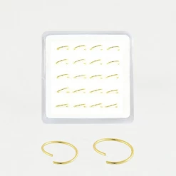 Mooch..... Jewellery Sterling Silver Gold Plated Nose Ring - Plain