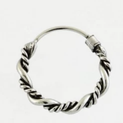 Mooch..... New Arrivals Sterling Silver Rope Twist Hoop Earring - 10mm