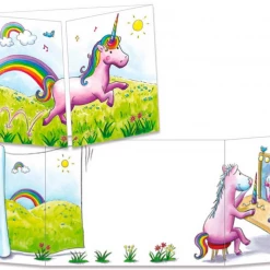 Mooch..... Sophie Turrel Folding Greetings Card - Rainbow Unicorn CT299 Greetings Cards